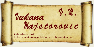 Vukana Majstorović vizit kartica